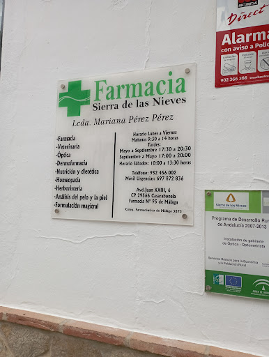 Farmacia-óptica Bonela. Lcda. Mariana Pérez.